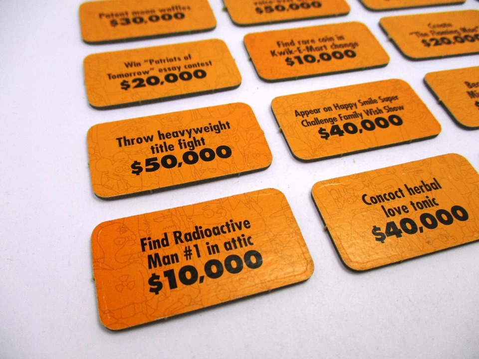 The Game of Life Simpsons Replacement Parts / Pieces Complete Set of 25 Tiles - Image 2 of 4