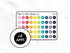 1795-9 Vet Appt. Planner Stickers.