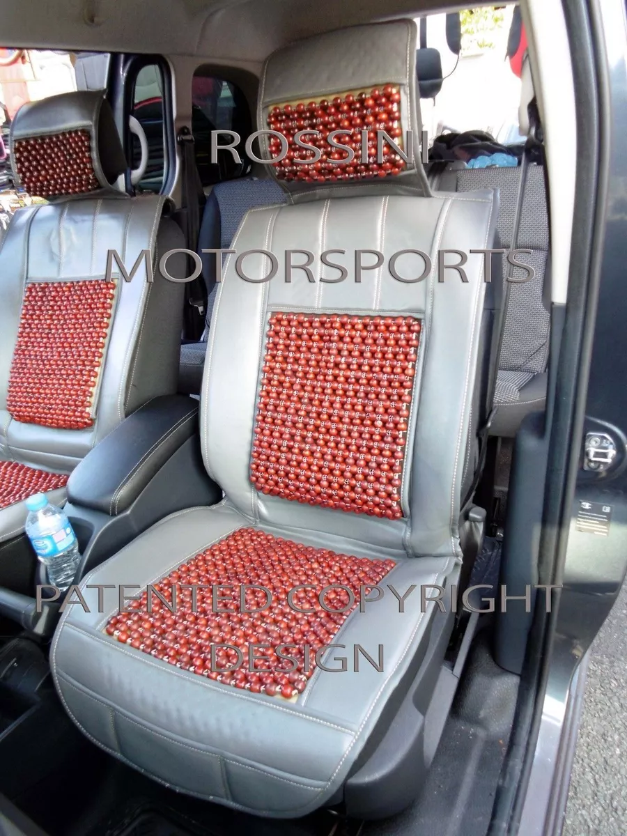 i - TO FIT A FIAT PANDA, CAR SEAT COVERS, MASSAGE BEADED CUSHION