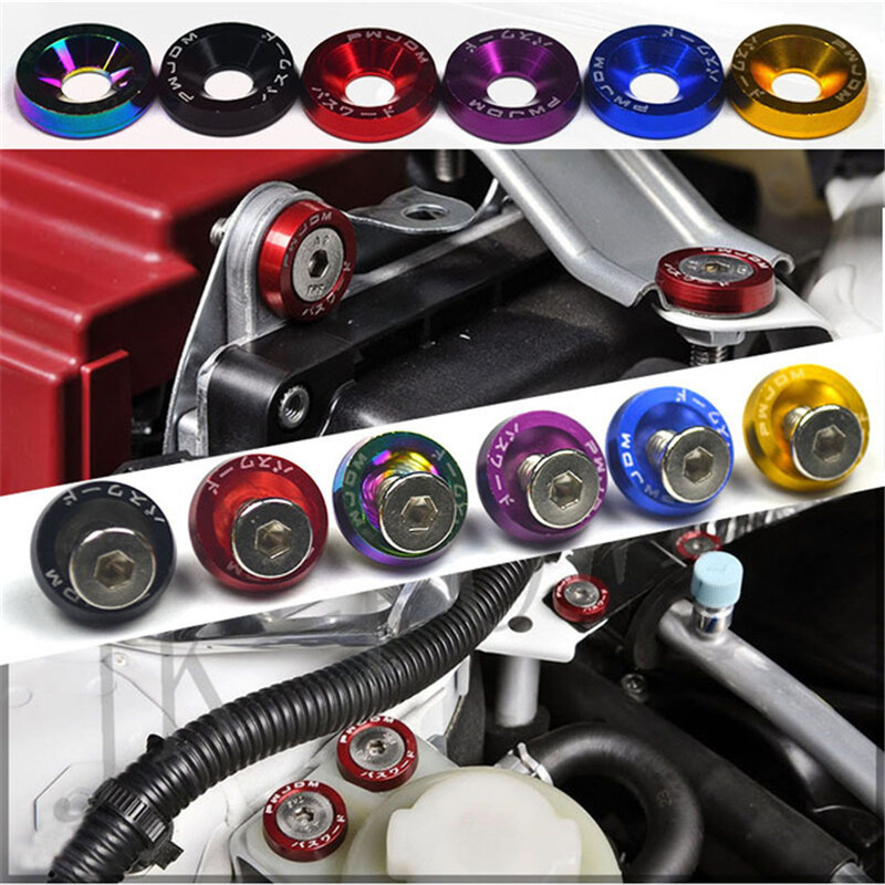 20XAuto M6 Modification JDM Sticker Password Fender Washer License Plate Bolts