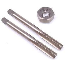 HSS M8 x 1mm Taper  Plug Tap  M8x1mm Hexagon Die Metric Thread Right Hand Set