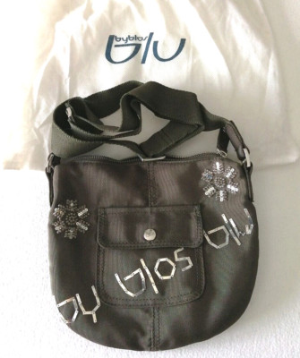 BYBLOS BLAU DAMEN HANDTASCHE STOFF FARBE DUNKELGRÜN SCHULTERTASCHE NEU BAG