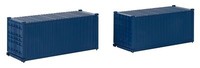 Faller H0 182054 20 Feet Container, Blau, 2Er-Set