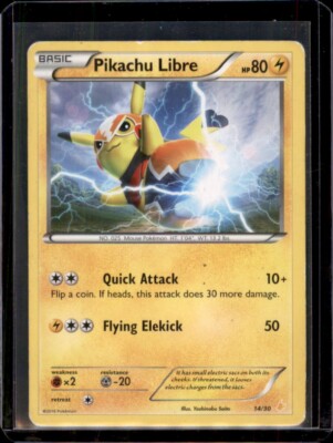 Pikachu Libre Pokemon Karte Non Holo Trainer Set 14/30 - HP