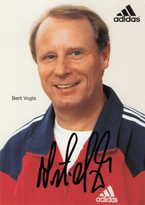 Berti Vogts Autogrammkarte Autogramm Original Signiert DFB Adidas Selten Rarität