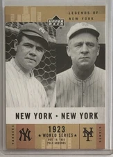 2001 Upper Deck Legends of New York #152 Babe Ruth/Yankees & John McGraw/Giants 