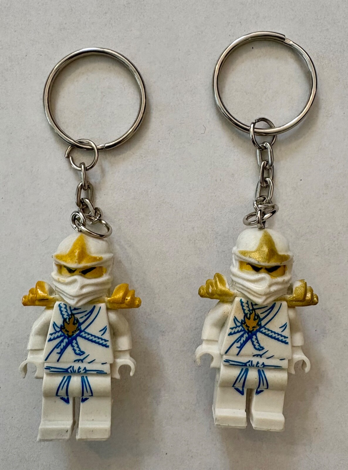 Ninja Minifigure Keychain Set of 2 - Compatible with Major Brands