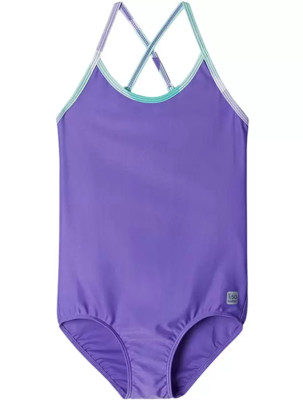 Reima L60359 Girl's Purple Tropiikki One Piece Swimsuit Size 5Y