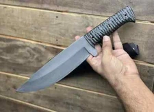 Custom Handmade Bowie Knife Carbon Steel Hunting Knife Survival Outdoor Knife