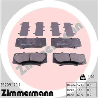 ZIMMERMANN Scheibenbremsbelag 25209.170.1