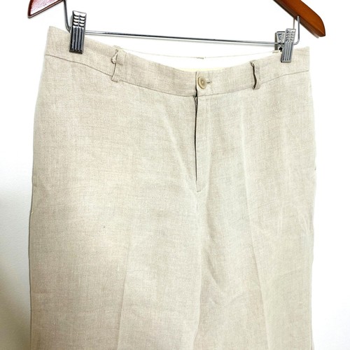 Gap Leinen Khaki Weite Cropped Capri Hose Leicht & Atmungsaktiv Gr. 6 - Bild 3 von 6