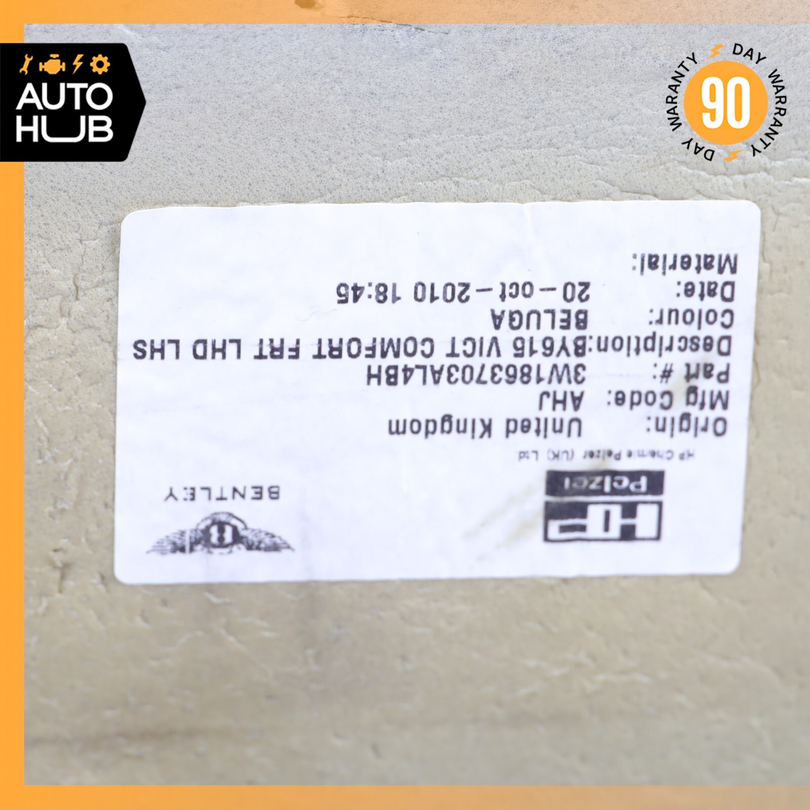 11-12 Bentley Continental GTC Front Left Side Interior Floor Carpet OEM 59k