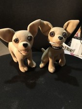 Taco Bell Plush Stuffed Animal Chihuahua Lot 2 Sign Applause - Used
