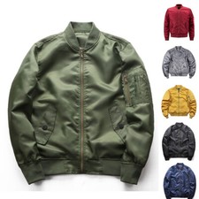 Mens Ma1 Jacket Army Pilot Biker Bomber Security Flight Military Doorman Coat