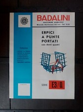 Pubblicitario Vintage BADALINI ERPICI A PUNTE PORTATI  trattori originale