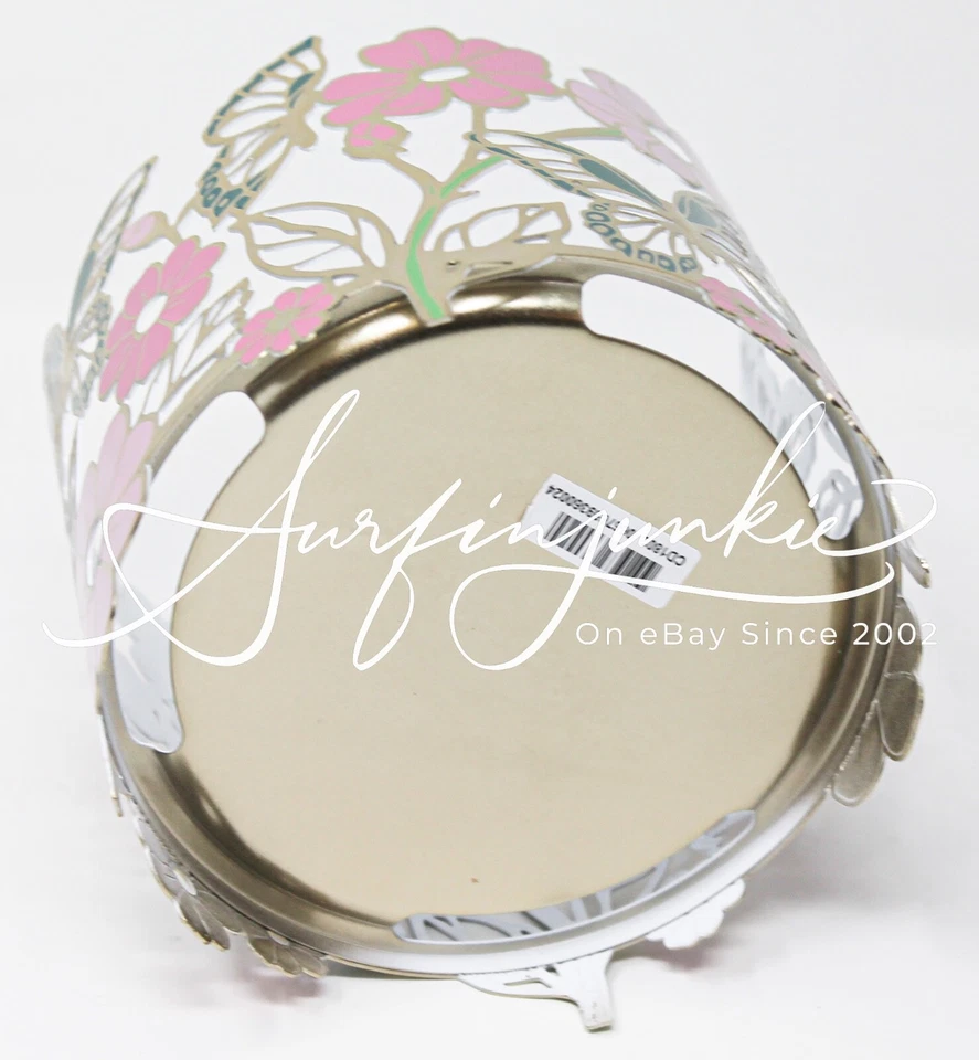 Bath & Body Works Rosa Flores Mariposa Candelabro Manga Metal Pedestal Nuevo Foto 3 de 3