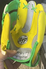 Franklin Baseball Glove RTP 9N Ready To Play 2000 Series 9" Green Yellow Nice