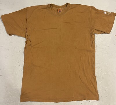 Vintage Belton Dyenamic Single Stitch Shirt Mens XL Long Orange Blank USA