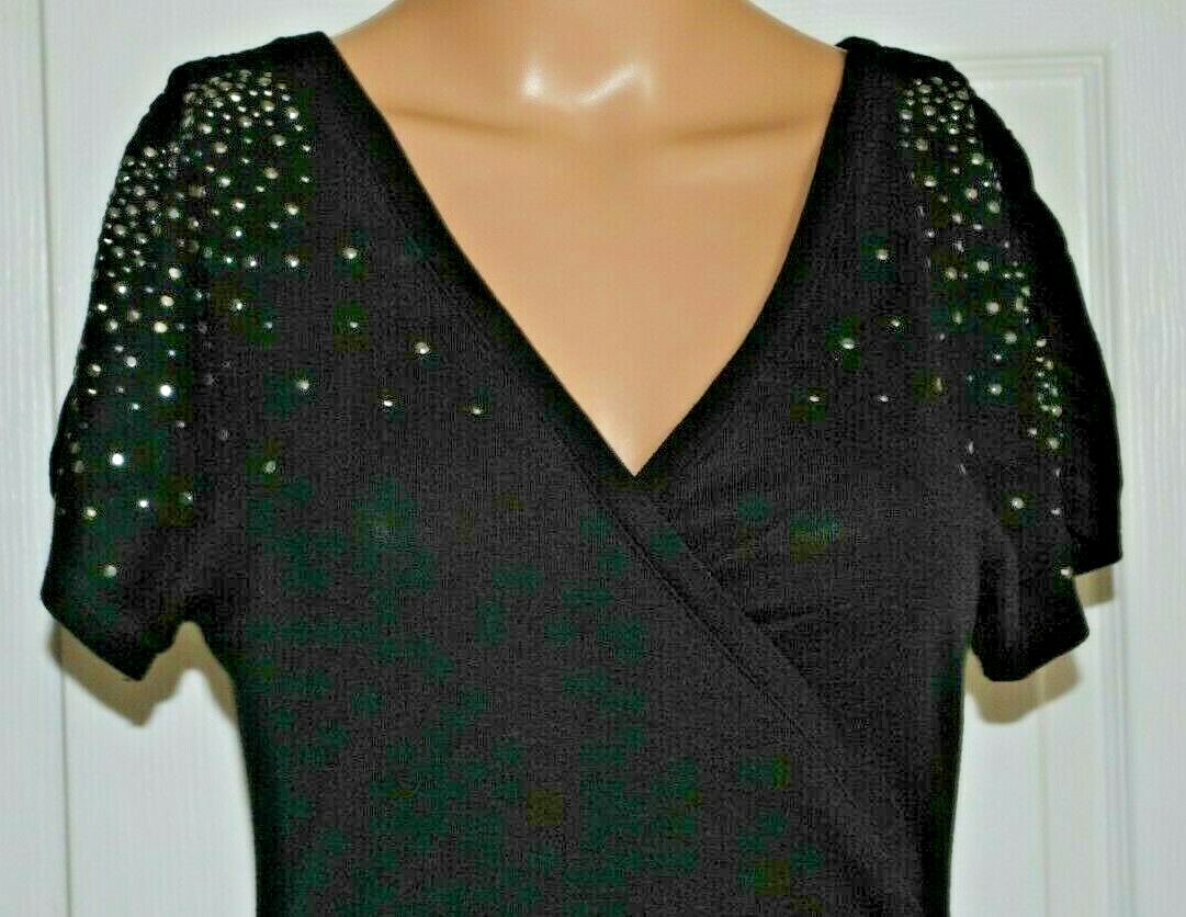 EXPRESS BASIC Black Beaded Stretchy Cotton Blend … - image 2
