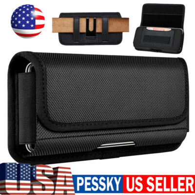 Phone Holster for iPhone Samsung Nylon Cell Phone Belt Clip Holder Pouch Case