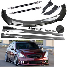 For Infiniti G37 Carbon Fiber Front Bumper Lip Spoiler 86.6 Side Skirt Body Kit