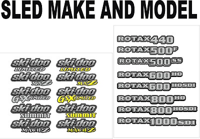 SKIDOO SNOWMOBILE WRAP MXZ, ZR, MACH, SUMMIT 99-03 STICKER DECAL