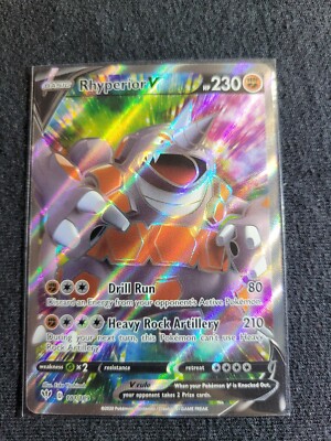2020 Darkness Ablaze Rhyperior V #181/189 Holo Ultra Rare Full Art 