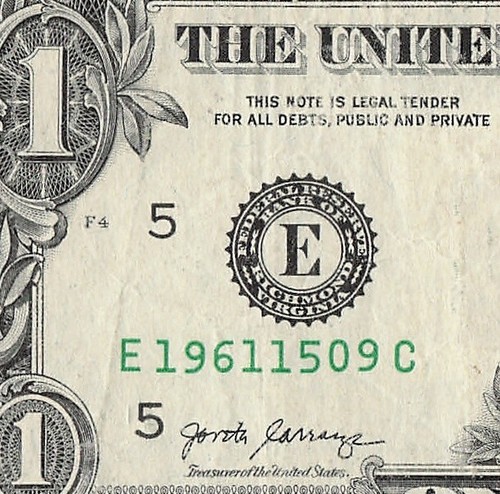 SEP 15 1961 Birthday Date Note Fancy Serial Number One Dollar Bill 09 15 1961 - Picture 3 of 11