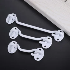 2Pcs 3"-16" Barn Door Lock Cabin Hook Eye Latch Gate Garages Swivel Window Hook