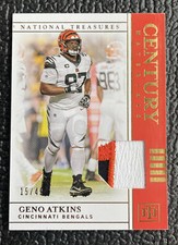 🔥GENO ATKINS 2019 NT CENTURY MATERIALS 3 COLOR JERSEY CARD #'d /49!🔥BENGALS!