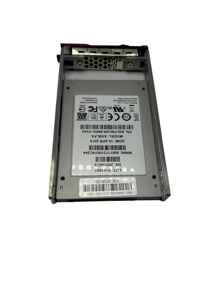 Unidad de estado sólido Sandisk SDLFNCAR-960G-1HA2 960 GB SATA 6G MLC 2,5" SXBLFA w60 Foto 2 de 3