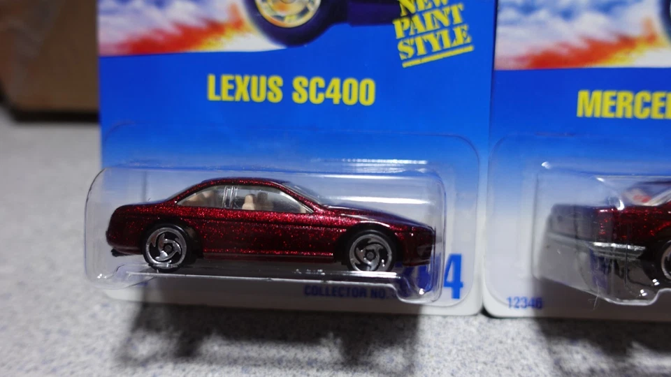 Lote de 3 Hot Wheels Lexus SC400 #264 253 Pintura Nueva Mercedes 380SEL 1995 Modelo SL Foto 3 de 4