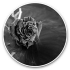 2 x Vinyl Stickers 25cm (bw) - Frozen Red Rose Flower Heart  #42899