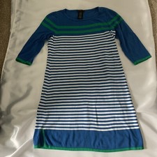 Blue And Green Striped Sweater Dress Size XL Misses