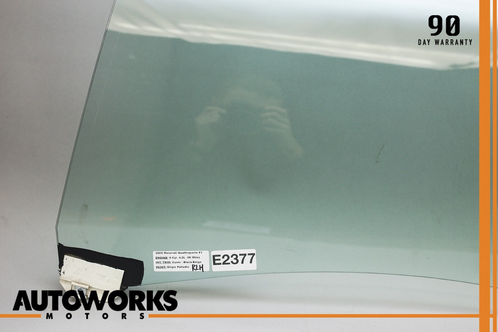 03-13 Maserati Quattroporte M139 Rear Left Driver Side Door Window Glass OEM