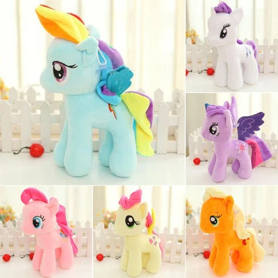 MARKENLOS Große My Little Pony Pferdefiguren Weiche Plüschtiere Puppe Kind Kinder Ges 20CM