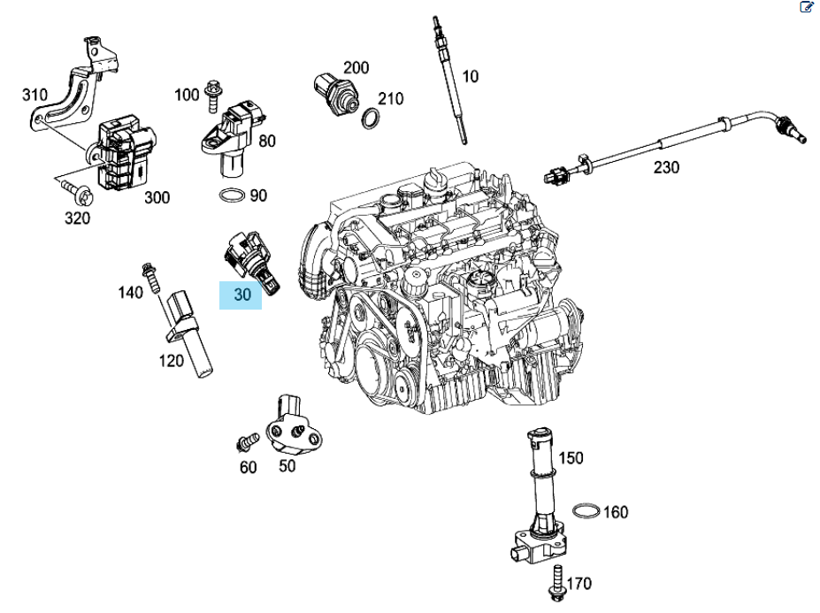 New Genuine Mercedes Benz Vito Sprinter 651 OM646 Temperature Sensor