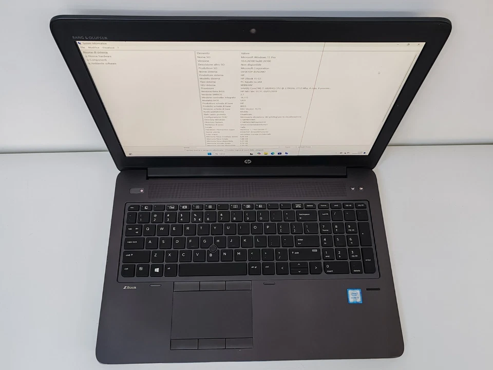 WORKSTATION HP ZBOOK STUDIO INTEL CORE I7-6820HQ 8GB RAM 256GB SSD NVIDIA QUADRO - Immagine 3 di 4