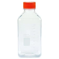 Corning #431533, 1000mL Square PET Storage Bottle with 45mm Cap (Single)