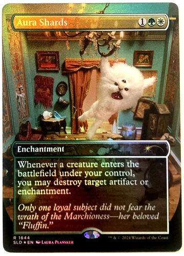 MTG Aura Shards *BORDERLESS RAINBOW FOIL* Secret Lair Drop 1644 NM
