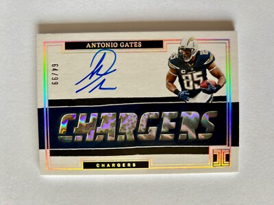 2022 Impeccable Antonio Gates On Card Autograph SP #64/99 Chargers Auto #ILA-AGA