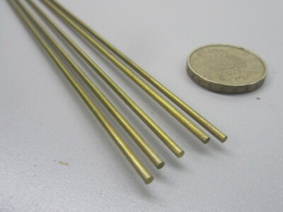 260 Brass Rod .072'' Diameter +/-.002'' x 3 Foot Length, 5 Units