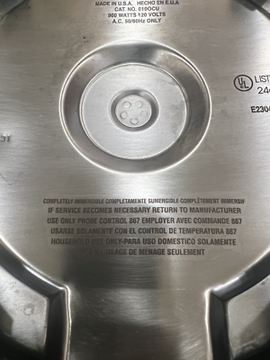 アメリカ製　KitchenCraft ステンレス電気スキレット Kitchen Craft Electric Skillet Liquid Core Stainless Steel Made In