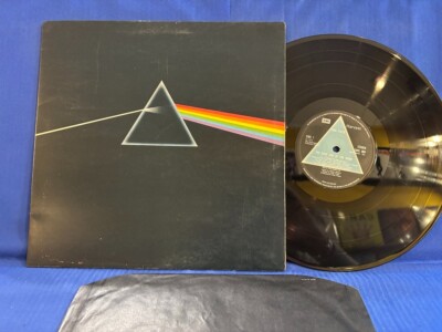 PINK FLOYD DARK SIDE BLUE TRIANGLE SHVL 804 OHNE EINSÄTZE. ORIGINAL UK LP EXC-