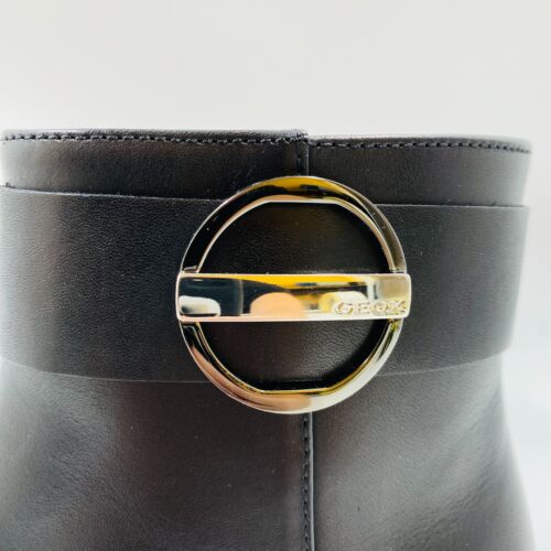Geox Respira Mujer Cuero Negro Transpirable Cremallera Botas Eur 38.5 GB 5.5 US - Imagen 10 de 20