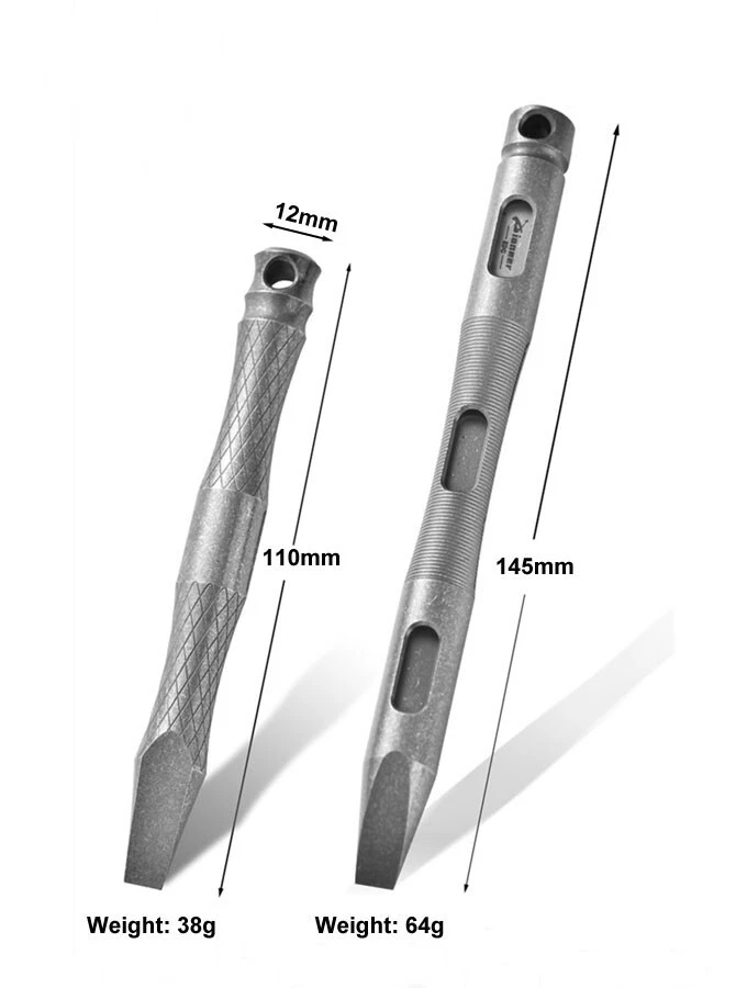 Hot EDC Solid Titanium Alloy Keychain Pry Bar Pendant Crowbar Outdoor Multi Tool - Image 4 of 4