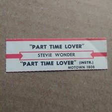 STEVIE WONDER Part Time Lover JUKEBOX STRIP Record 45 rpm 7