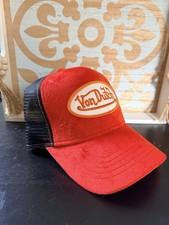 Von Dutch Trucker Hat RedOrange & Black Solid...