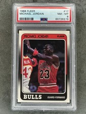 🔥1988 Fleer Basketball MICHAEL JORDAN #17 PSA 8 (Mint)  CHICAGO BULLS GOAT🔥