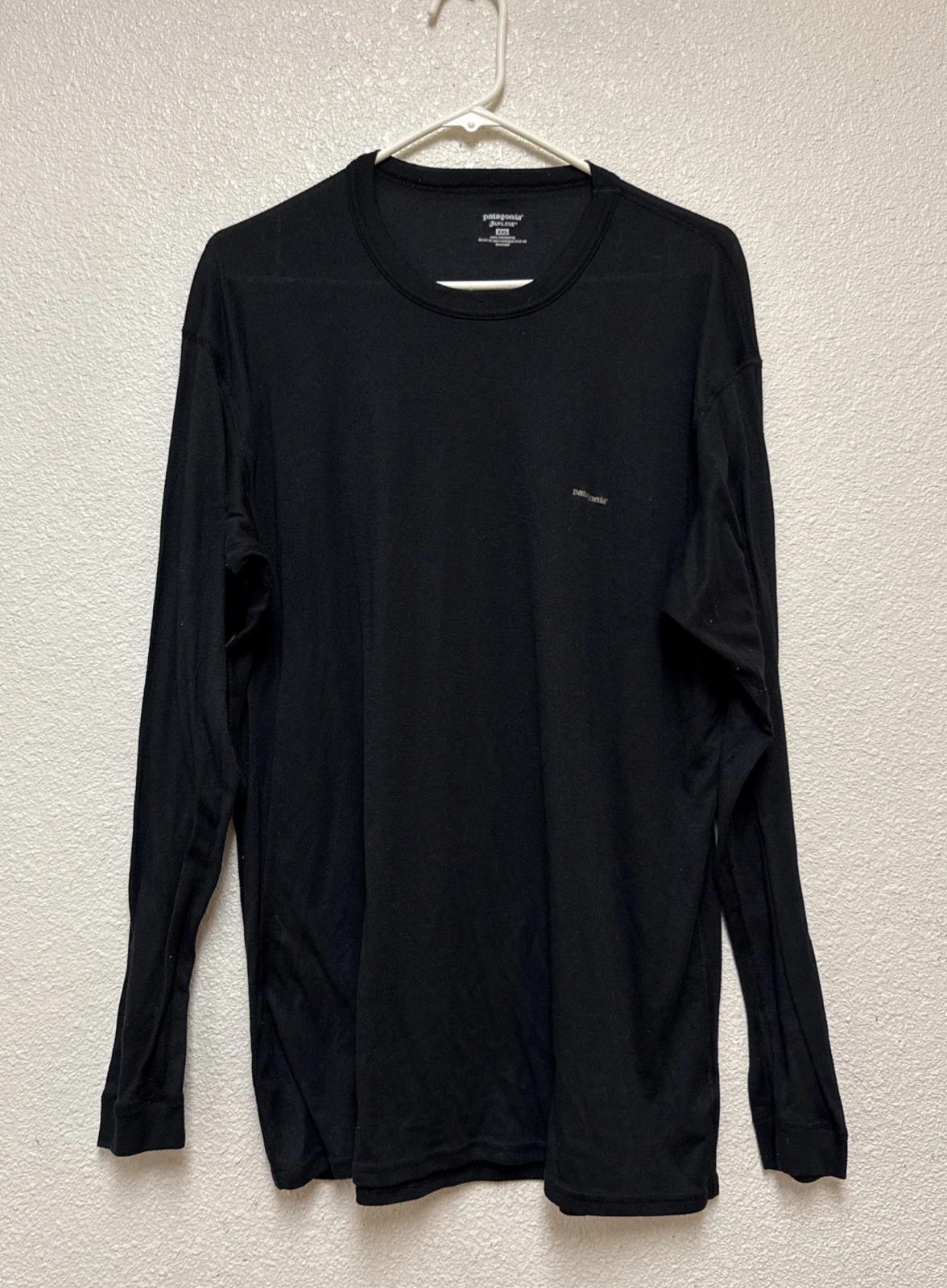 VTG Patagonia Men’s Black Capilene Active Shirt Stretch Pullover USA Sz XXL